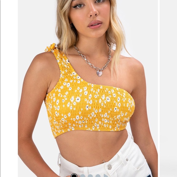 NWOT Adika Mckinley Shirred Top - Picture 1 of 4